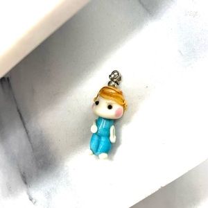 COPY - Handmade glass boy 👦 pendant with silver chain